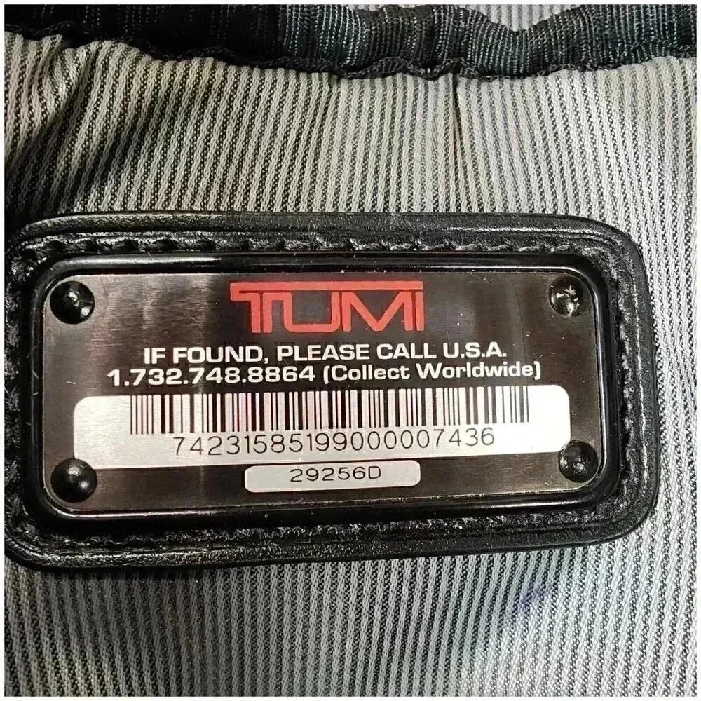 Tumi Bedford T-Pass Carlton Briefcase Black Nylon Leather 29256D